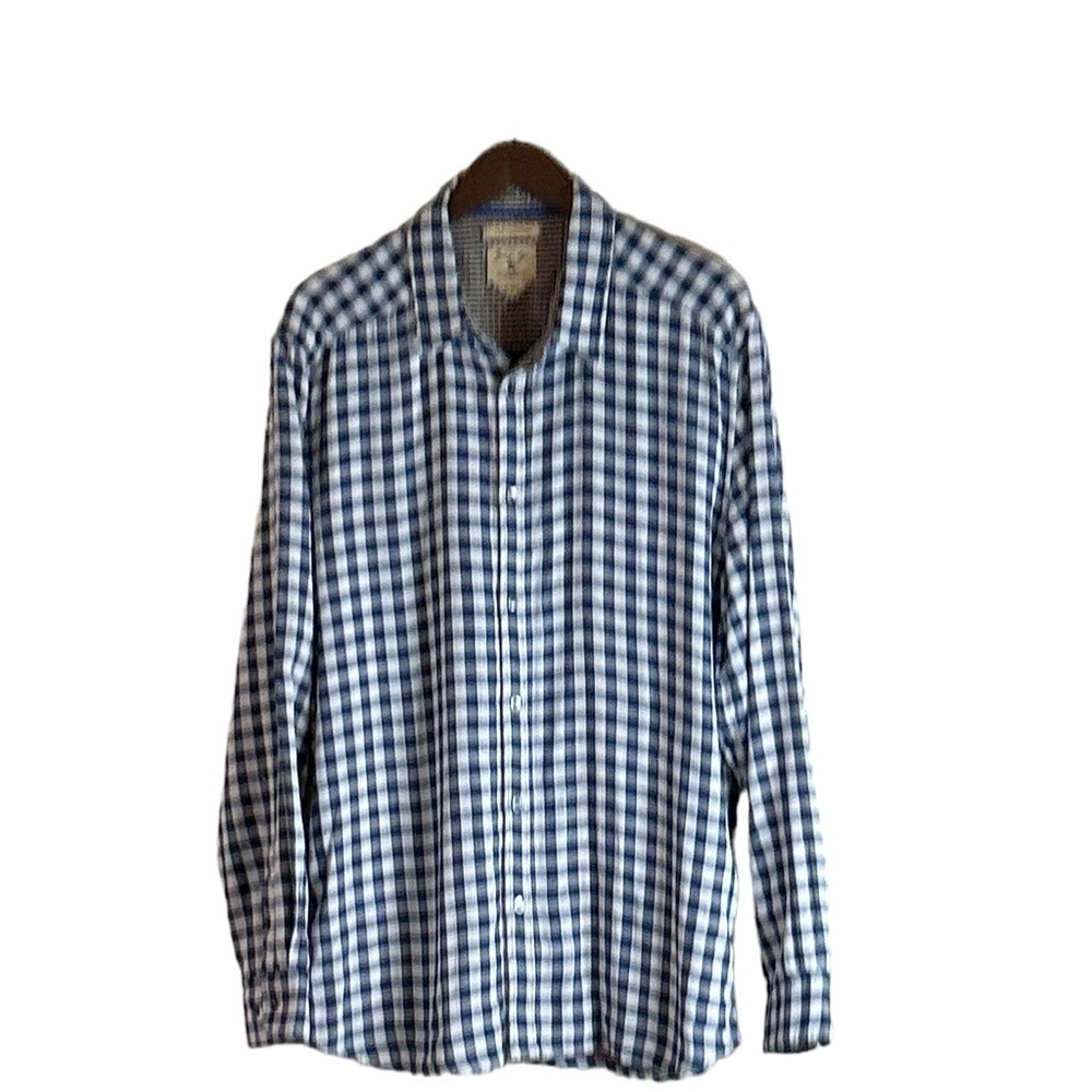 Gilded Age Men's Checkered Long Sleeve Shirt Plaid Flannel Button Front Size XXL